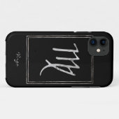 Virgo Hammersilber stilisierte Astrologie zodiac Case-Mate iPhone Hülle (Rückseite (Horizontal))