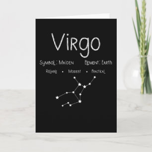 Virgo Horoscope Astrologie Star Signatur Geburtsta Karte