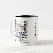 Virgo Horoskop Astrologie Zodiac Collage Muster Zweifarbige Tasse (Vorderseite Links)