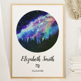 Virgo Horoskop-Schildkröte Poster