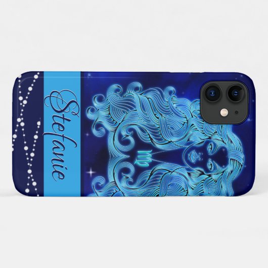 Virgo in Dark Blue Case-Mate iPhone Hülle (Rückseite (Horizontal))