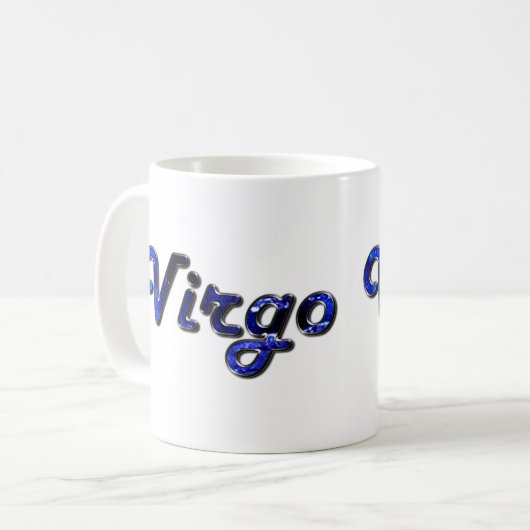 Virgo in Sapphire Gemstone Kaffeetasse (Vorderseite Links)