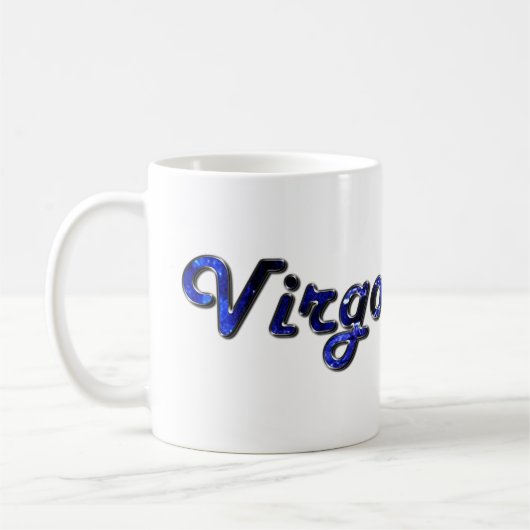 Virgo in Sapphire Gemstone Kaffeetasse (Links)