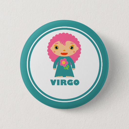 Virgo ist mein Zodiac-Zeichen Button (Vorderseite)