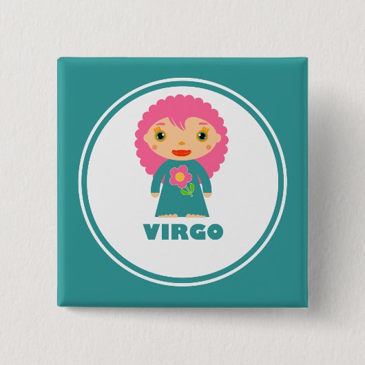 Virgo ist mein Zodiac-Zeichen Button (Vorderseite)