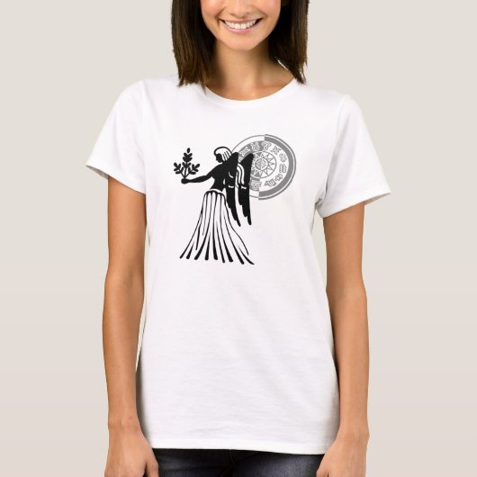 Virgo-Jungfrau im griechischen Stil T-Shirt (Vorderseite)
