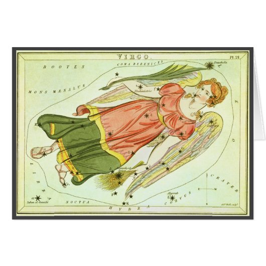 Virgo Jungfrau Vintag Constellation Urania Mirror (Vorderseite (Horizontal))