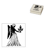 virgo Jungfrau zodiac art Briefmarke Gummistempel (Stempel)