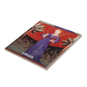 Virgo Jungfrau Zodiac Sign Geburtstagsparty Fliese (Seite)