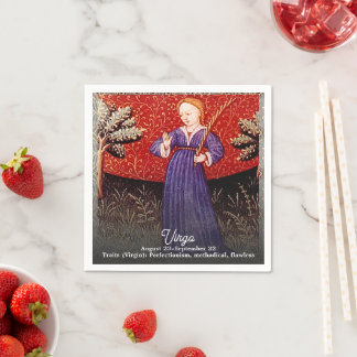 Virgo Jungfrau Zodiac Sign Geburtstagsparty Serviette