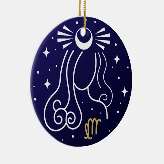 Virgo Jungfrau Zodiac Sign Keramik Ornament (Rechts)