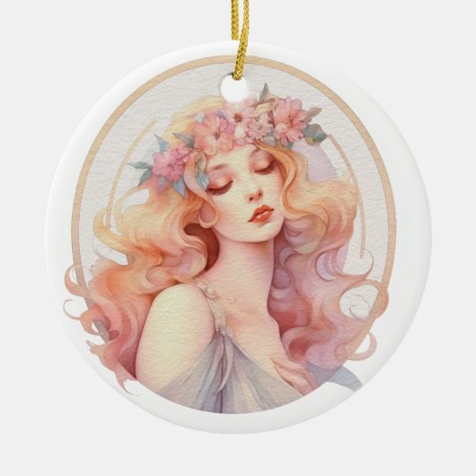 Virgo Keramik Ornament (Vorne)