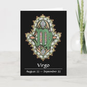 Virgo Khamsa Note Card Karte (Vorderseite)