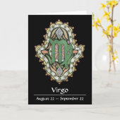 Virgo Khamsa Note Card Karte (Gelbe Blume)