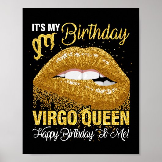 Virgo Königin mein Geburtstag Glückwunsch zu mir Poster (Vorne)