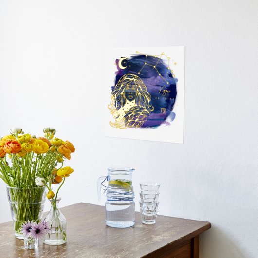 Virgo Lady Sign of the Zodiac Custom Birth Date Foliendrucke (Ablage(Küche))