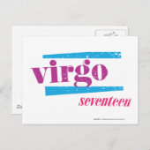 Virgo Lila Postkarte (Vorne/Hinten)