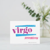 Virgo Lila Postkarte (Stehend Vorderseite)