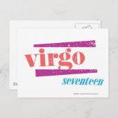 Virgo LtPink Postkarte (Vorne/Hinten)