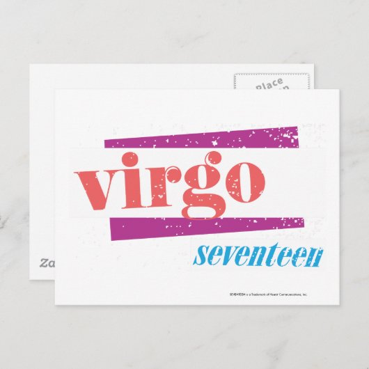 Virgo LtPink Postkarte (Vorne/Hinten)