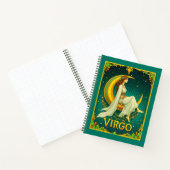 Virgo Maiden Sitting auf Crescent Moon Journal Notizblock (Innenseite)