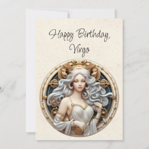 Virgo Maiden Zodiac Minimalistische Geburtstagsfla