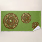 Virgo Mandala Beach Towel Strandtuch (Vorderseite)