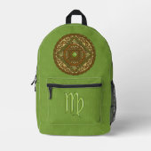 Virgo Mandala Bedruckter Rucksack (Vorderseite)