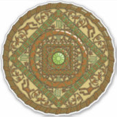 Virgo Mandala Contour Sticker (Vorderseite)