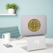Virgo Mandala Contour Sticker (Laptop auf Schreibtisch)