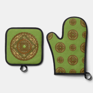 Virgo Mandala Ofenhandschuh & Topflappen-Set