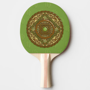 Virgo Mandala Ping Pong Paddle Tischtennis Schläger