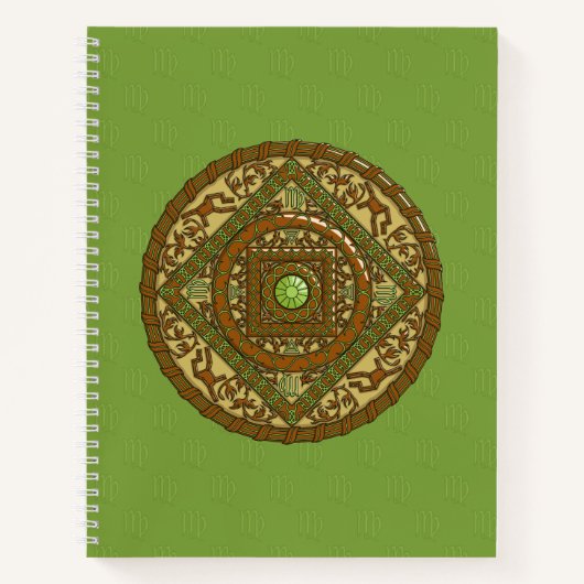 Virgo Mandala Spiral Notebook Notizbuch (Vorderseite)