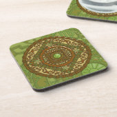 Virgo Mandala Square Untersetzer (Linke Seite)