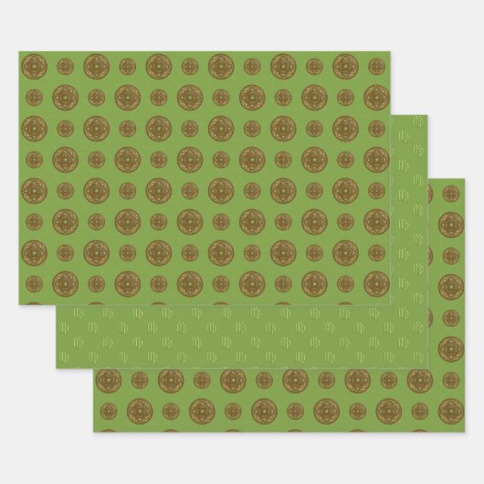 Virgo Mandala Wrapping Paper Set Geschenkpapier Set (Set)