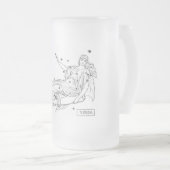 Virgo Mattglas Bierglas (VorderseiteRechts)