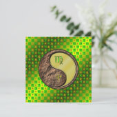 Virgo & Metal Monkey Karte (Stehend Vorderseite)