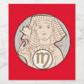 Virgo Mucha Art Nouveau Weinetikett (Einzelnes Label)