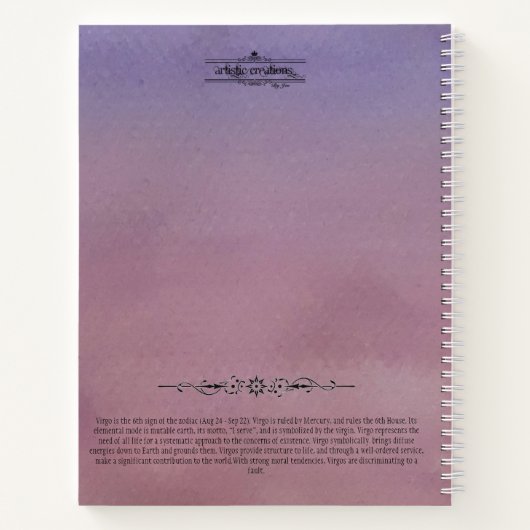 Virgo-Notebook Notizblock (Rückseite)