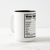 Virgo Nutrition Fakten Zweifarbige Tasse (Vorderseite Links)