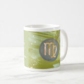 Virgo Olive Green Astrologie Zodiac Sign Tasse (VorderseiteRechts)