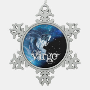 Virgo-Ornament Schneeflocken Zinn-Ornament