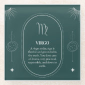 Virgo passen den Namen 12 Zeichen des Zodiaks an Glasuntersetzer (Vorderseite)