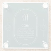 Virgo passen den Namen 12 Zeichen des Zodiaks an Glasuntersetzer (Rückseite)