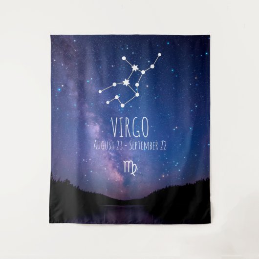 Virgo | Personalisierte Astrologie Wandteppich (Vorderseite)