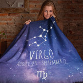 Virgo | Personalisierte Sternbilder Fleecedecke