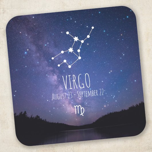 Virgo | Personalisierte Sternbilder Quadratischer Aufkleber