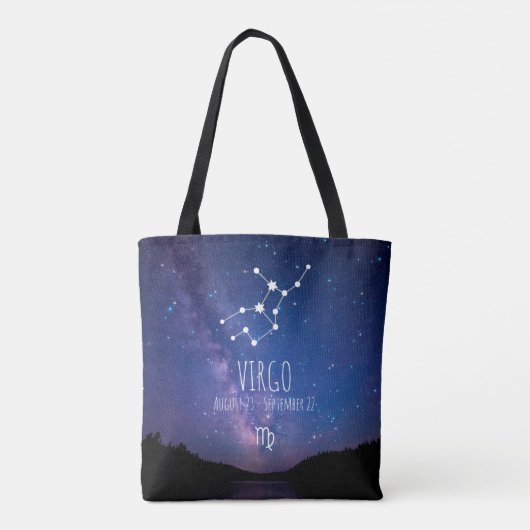 Virgo | Personalisierte Sternbilder Tasche (Rückseite)
