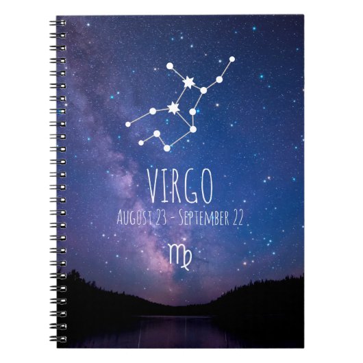 Virgo | Personalisiertes Zodiac Constellation Note Notizblock (Vorderseite)