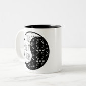 Virgo Pisces yang zodiac Paar Zweifarbige Tasse (Vorderseite Links)